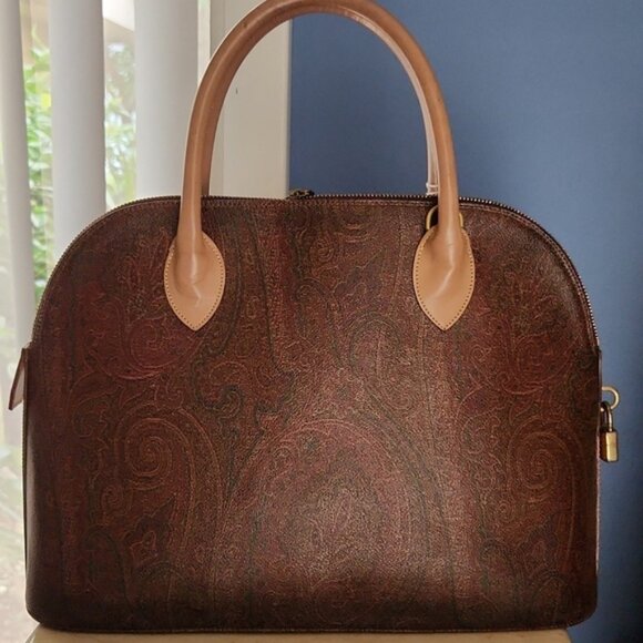 ETRO Dome Bugatti vintage satchel w/lock. - Picture 2 of 5